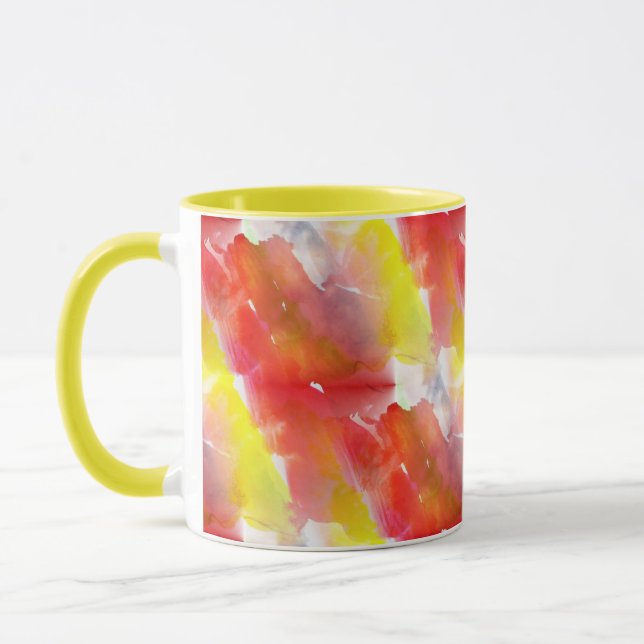 Design Textur Wasserfarbe Hintergrund Tasse (Links)