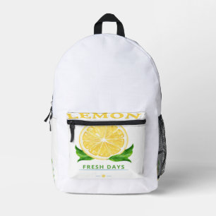 Design Titel: Zitronenfrische Tage Bedruckter Rucksack