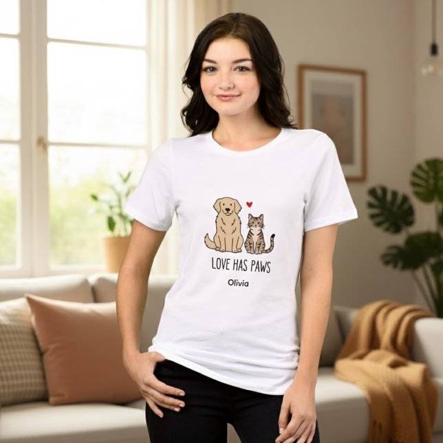 Design Title: Love Has Paws  Apparel Style: Bella+ Tri-Blend Shirt (Von Creator hochgeladen)