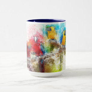 Design tropischer Papageien Tasse