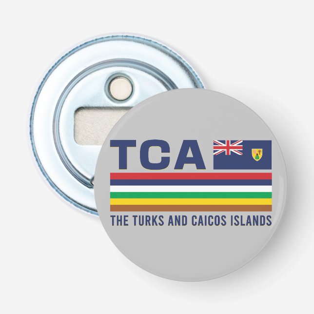 Design Turks und Caicos ISO Alpha 3 Flaschenöffner (Vorderseite)