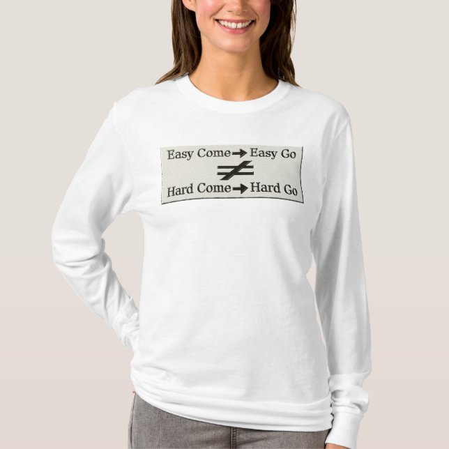 Design über einfache Arbeit und harte Arbeitsbezie T-Shirt (Vorderseite)