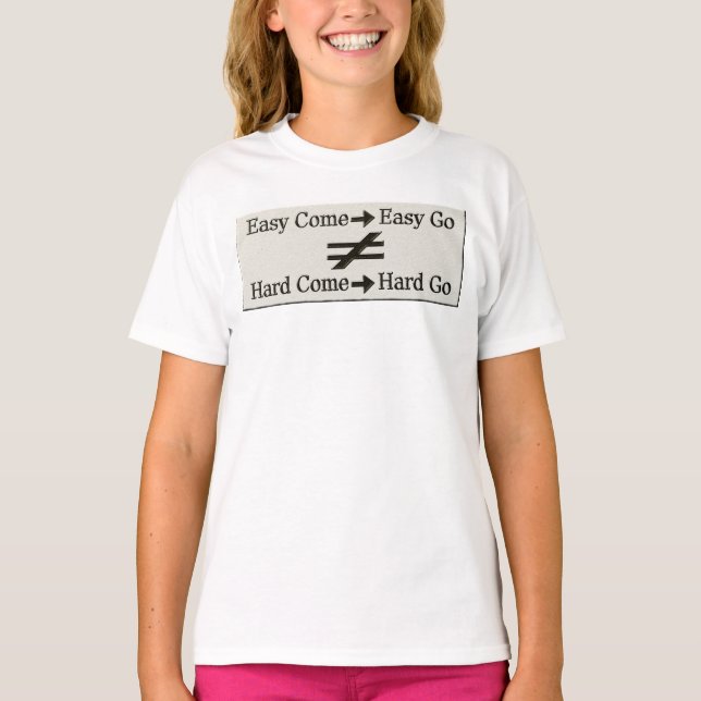 Design über einfache Arbeit und harte Arbeitsbezie T-Shirt (Vorderseite)