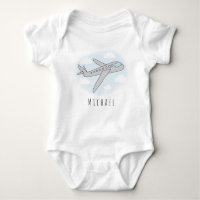 Design und Name des Niedlichen Blue-Airplane-Trans
