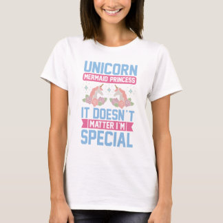 Design Unicorn Mermaid Princess Es spielt keine Ro T-Shirt