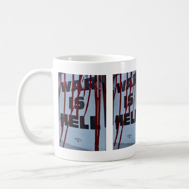 Design Vermelho de Expressão Urbana War is Hell  Kaffeetasse (Links)