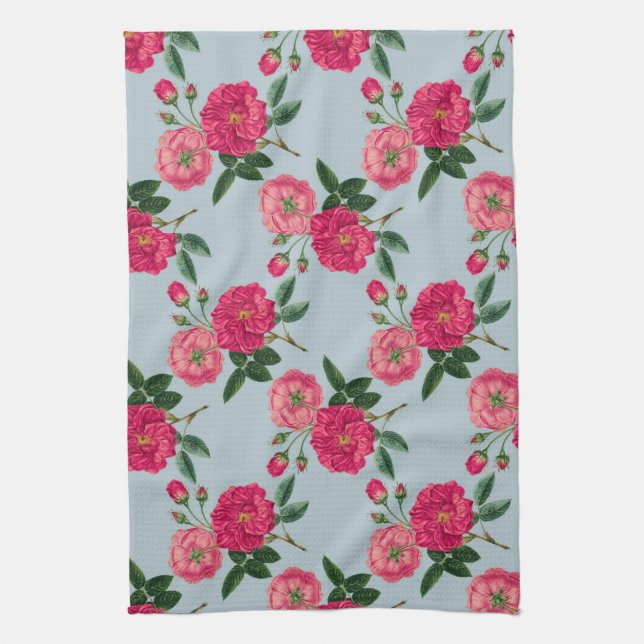 Design Vintager Rose Geschirrtuch (Vertikal)