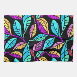 Design von Blätter aus festem Glas Geschirrtuch