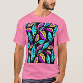 Design von Blätter aus festem Glas T-Shirt