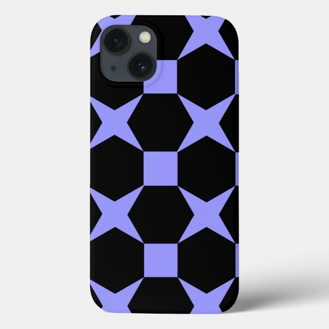 DESIGN VON BLAUEN UND SCHWARZEN STERNEN UND HEXAGO Case-Mate iPhone HÜLLE (Rückseite)