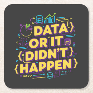 Design von Datenwissenschaften - Daten oder sie si Rechteckiger Pappuntersetzer
