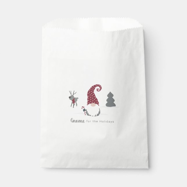 Design von Gnome und Reindeer skandinavisches Tomt Geschenktütchen (Vorderseite)