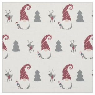 Design von Gnome und Reindeer skandinavisches Tomt Stoff