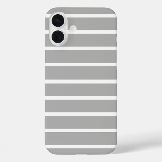 Design von grauen und weißen Streifen Case-Mate iPhone Hülle (Rückseite)