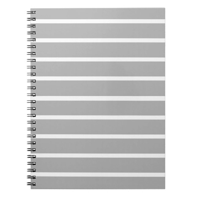Design von grauen und weißen Streifen Notizblock (Vorderseite)