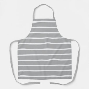 Design von grauen und weißen Streifen Schürze