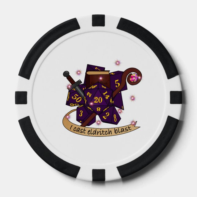 Design von Hexenmeisterwürfen Pokerchips (Vorderseite)