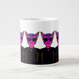 Design von Katzenfiguren Jumbo-Tasse
