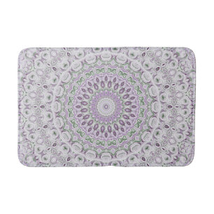 Design von Lavendel und Green Mandala Badematte