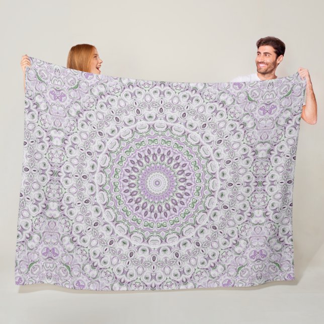 Design von Lavendel und Green Mandala Fleecedecke (Beispiel)
