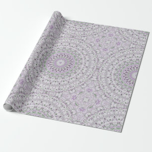 Design von Lavendel und Green Mandala Geschenkpapier