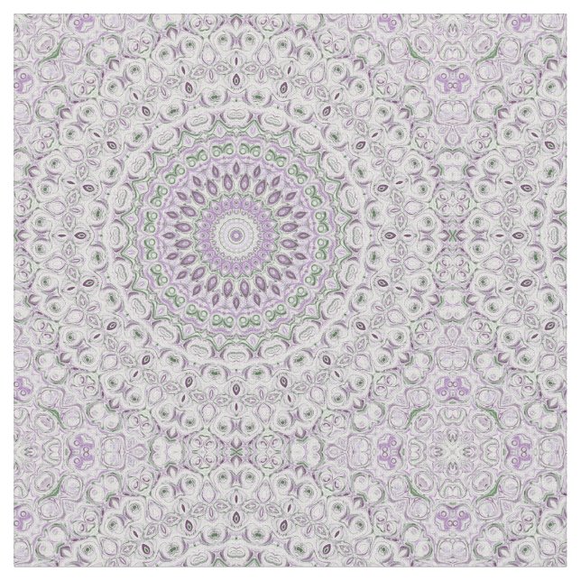 Design von Lavendel und Green Mandala Stoff (Nahaufnahme)