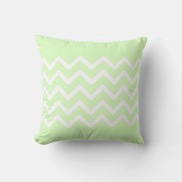 Design von Limettengrün und weißem Zigzag-Muster Kissen