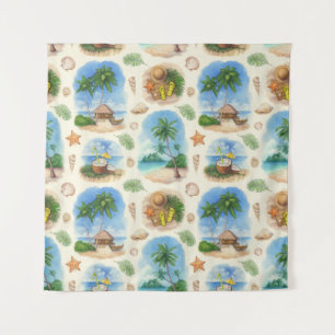 Design von Mehndi: Gedrehtes Doodle Tracery Wandteppich