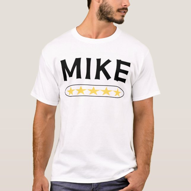Design von Miken mit Fünf-Sterne-Bewertung T-Shirt (Vorderseite)