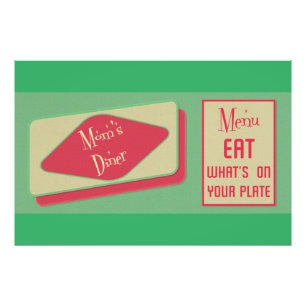 Design von Moms Diner aus den 1950er Jahren Fotodruck