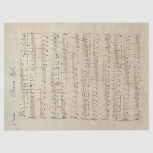 Design von Musik und Rose 8 Seidenpapier (Vorderseite)