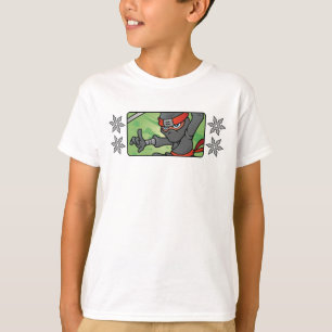 Design von Ninja- und Auswurfstern T-Shirt