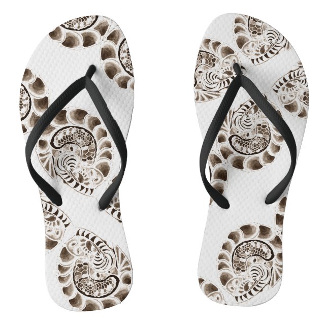 Design von Oroboros Kaleidoskop Flip Flops (Fußbett)