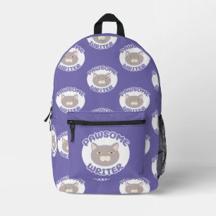 Design von Pawsome Writer Fun Kitty Bedruckter Rucksack