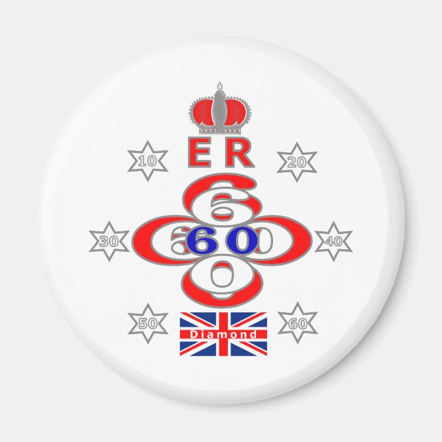 Design von Queens Royal Jubilee Magnet (Vorne)