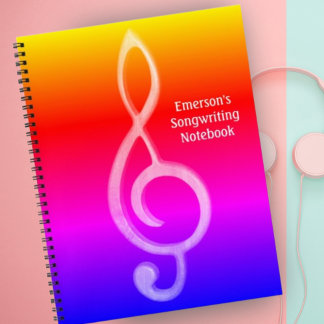 Design von Regenbogenmusik für die Verarbeitung vo Notizbuch