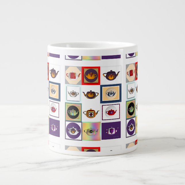 Design von Teekannen Jumbo-Tasse (Vorderseite)