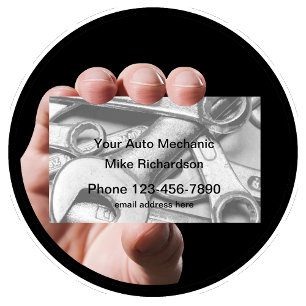 Design von Werkzeugen für Automechaniker Visitenkarte