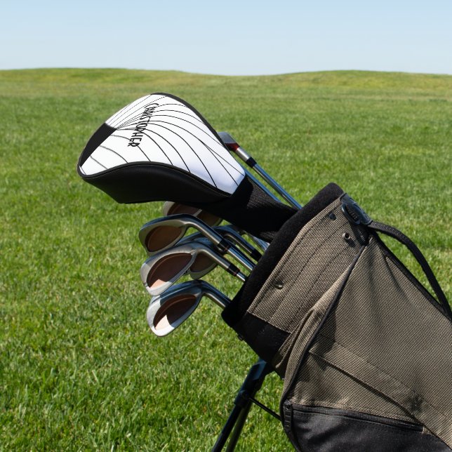 Design von White Art Deco Golf Headcover (In SItu)