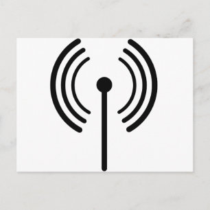 Design von WiFi-Signalen Postkarte