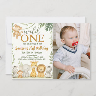 Design von Wildtieren für Party Einladung