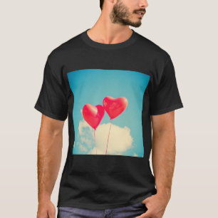 Design von zwei Rot-Herz-Balloons T-Shirt