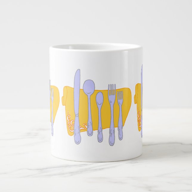 Design-Vorlage für das Abendessen Jumbo-Tasse (Vorderseite)