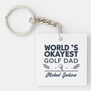 Design Weltbester Golf-Vater mit individuellem Nam Schlüsselanhänger