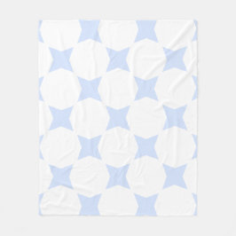 Design White & Baby Blue Pastell Star Fleecedecke