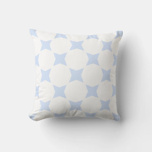 Design White & Baby Blue Pastell Star Kissen