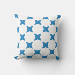 Design White & Royal Pastel Blue Star Kissen