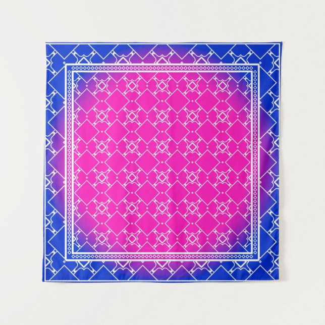 Design with abstract hand drawn geometric pattern  wandteppich (Vorderseite)