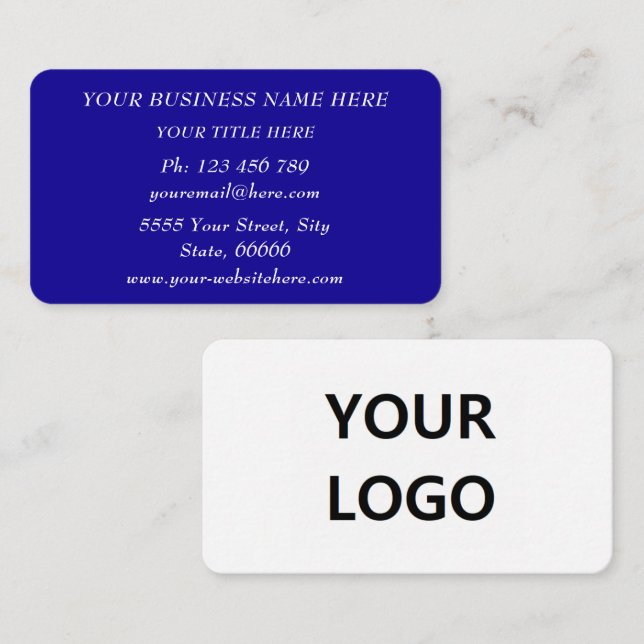 Design Your Branded Logo Business Cards Template Visitenkarte (Vorne/Hinten)