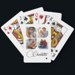 Design Your Own 4 Photo Personalized Name Spielkarten<br><div class="desc">Unleash your creativity with our Design Your Own 4 Photo Personalized Name Poker Cards! These custom playing cards allow you to upload and showcase four of your favorite photos, making game night even more special and memorable. Perfect for poker enthusiasts, family gatherings, or as a unique gift for any occasion,...</div>